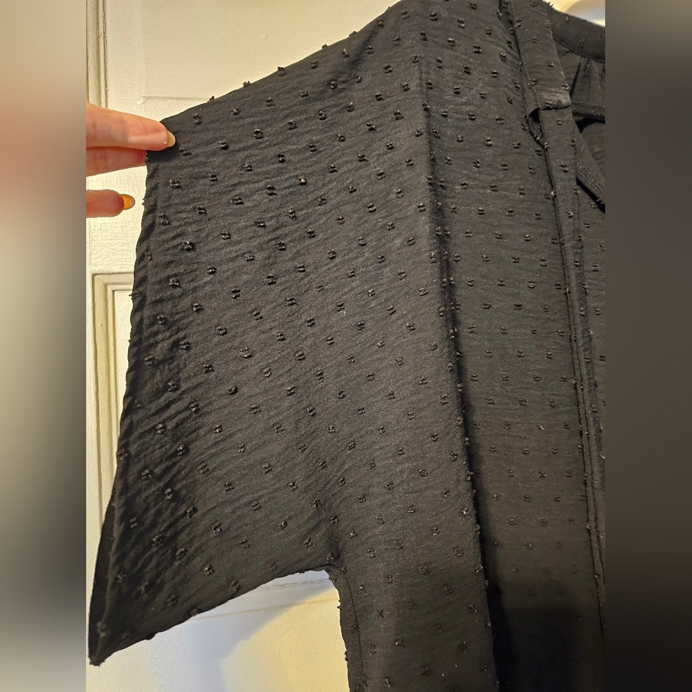 Source Unknown Textured Black Blouse - image 4